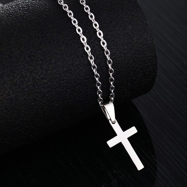 Hot Small size Christian Jesus Cross Pendant Women Necklace
