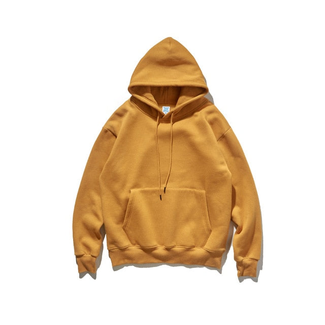 Men Thick Fleece Thick Velvet Fabrics Winter Hoodies