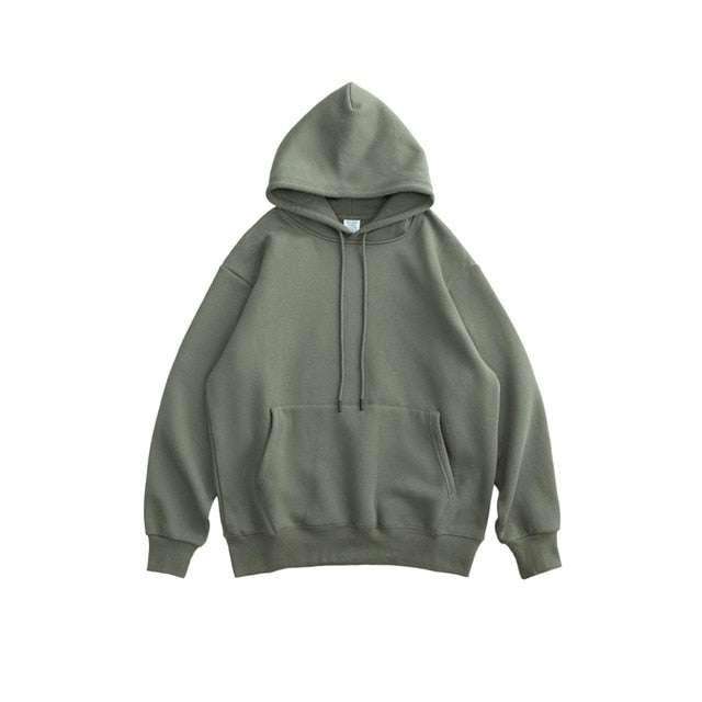 Men Thick Fleece Thick Velvet Fabrics Winter Hoodies