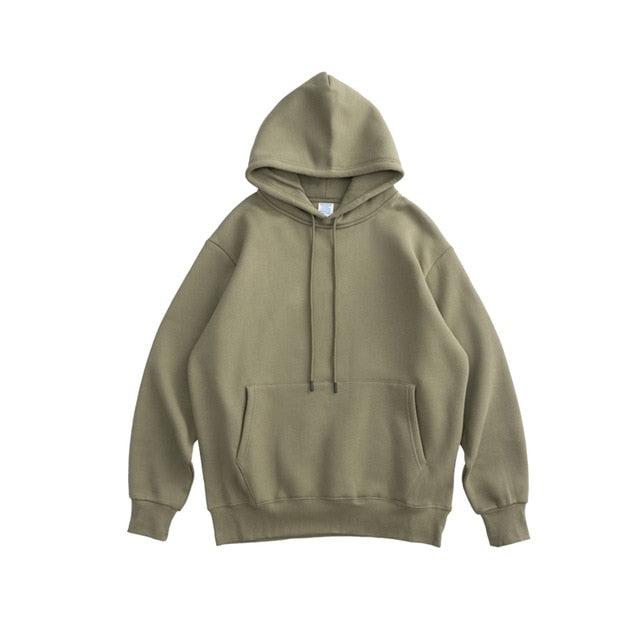 Men Thick Fleece Thick Velvet Fabrics Winter Hoodies