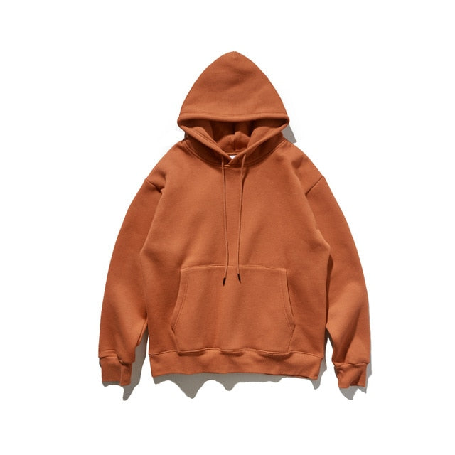 Men Thick Fleece Thick Velvet Fabrics Winter Hoodies