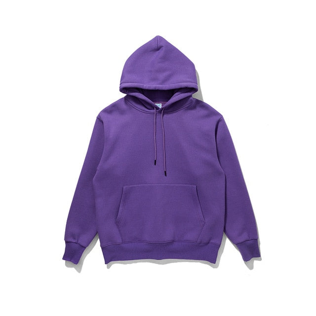 Men Thick Fleece Thick Velvet Fabrics Winter Hoodies