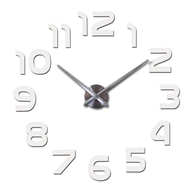 3d mirror Stickers Home Decoration Living Room Quartz Wall clock