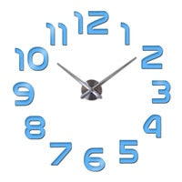 3d mirror Stickers Home Decoration Living Room Quartz Wall clock