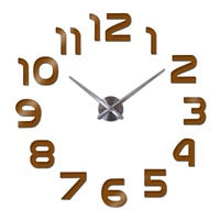 3d mirror Stickers Home Decoration Living Room Quartz Wall clock