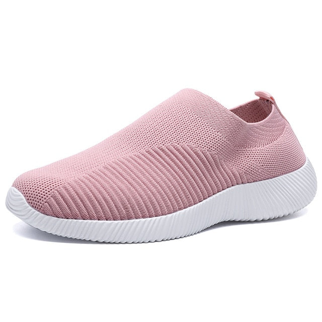 Breathable Mesh Platform Sneakers Women Slip on Soft Ladies Casual Running Shoes