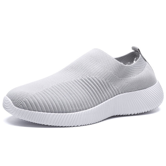 Breathable Mesh Platform Sneakers Women Slip on Soft Ladies Casual Running Shoes