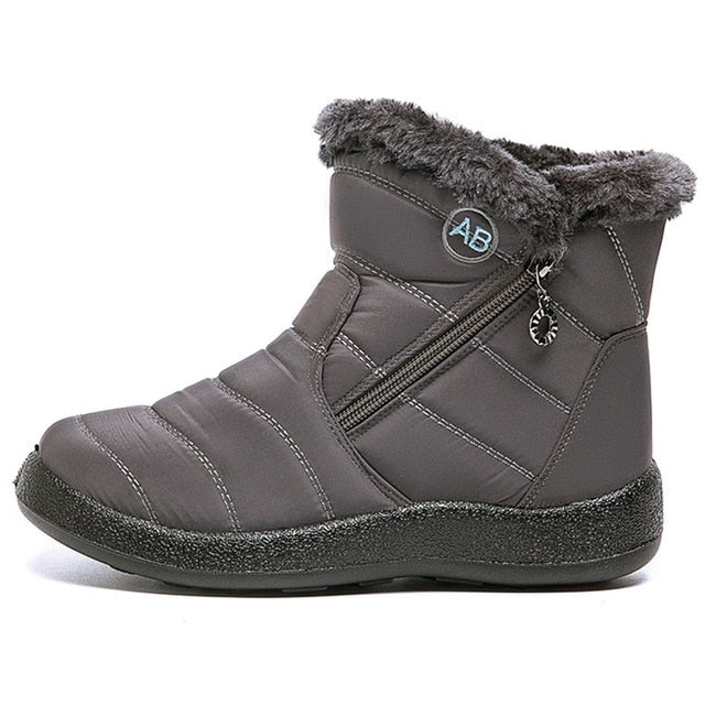 Winter Snow Boots Waterproof Warm Plush Ankle Boots For Women