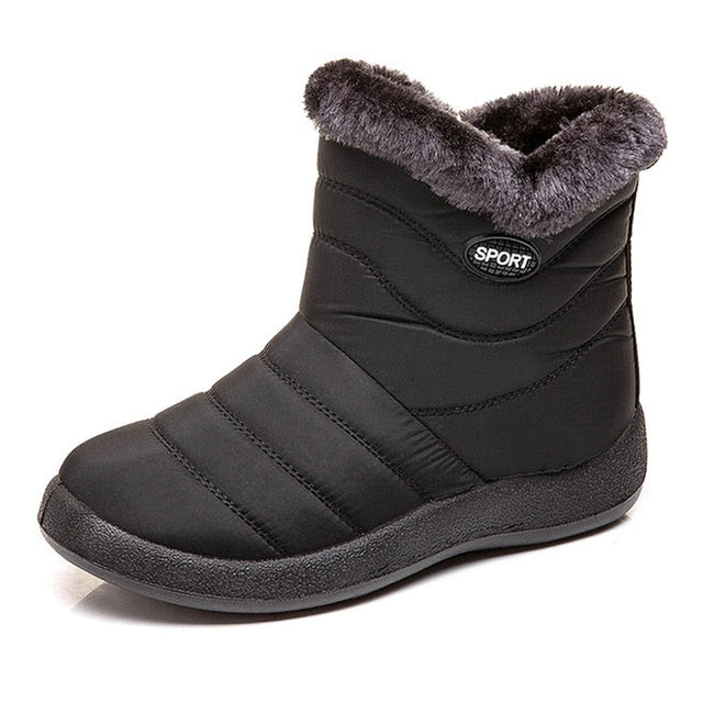 Winter Snow Boots Waterproof Warm Plush Ankle Boots For Women