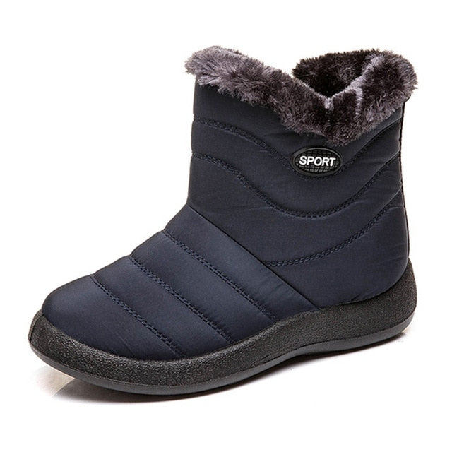 Winter Snow Boots Waterproof Warm Plush Ankle Boots For Women