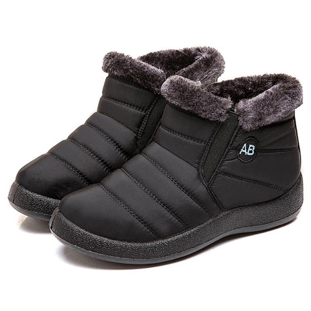 Winter Snow Boots Waterproof Warm Plush Ankle Boots For Women