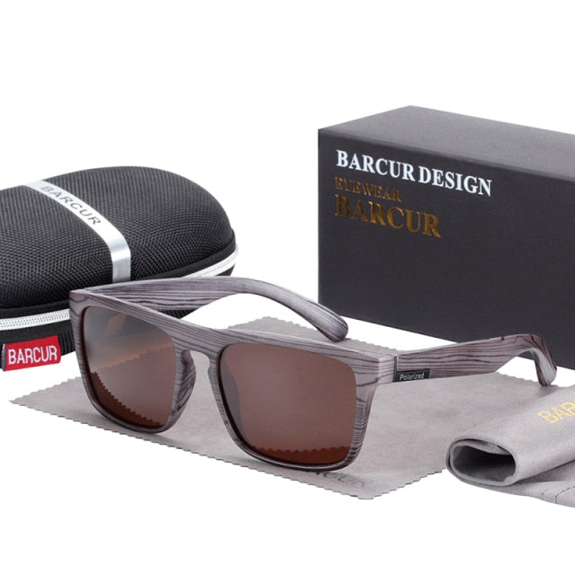 Polarized Imitation Wood Sunglasses for Men women