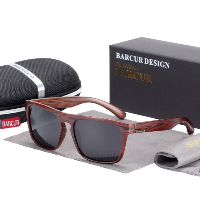 Polarized Imitation Wood Sunglasses for Men women