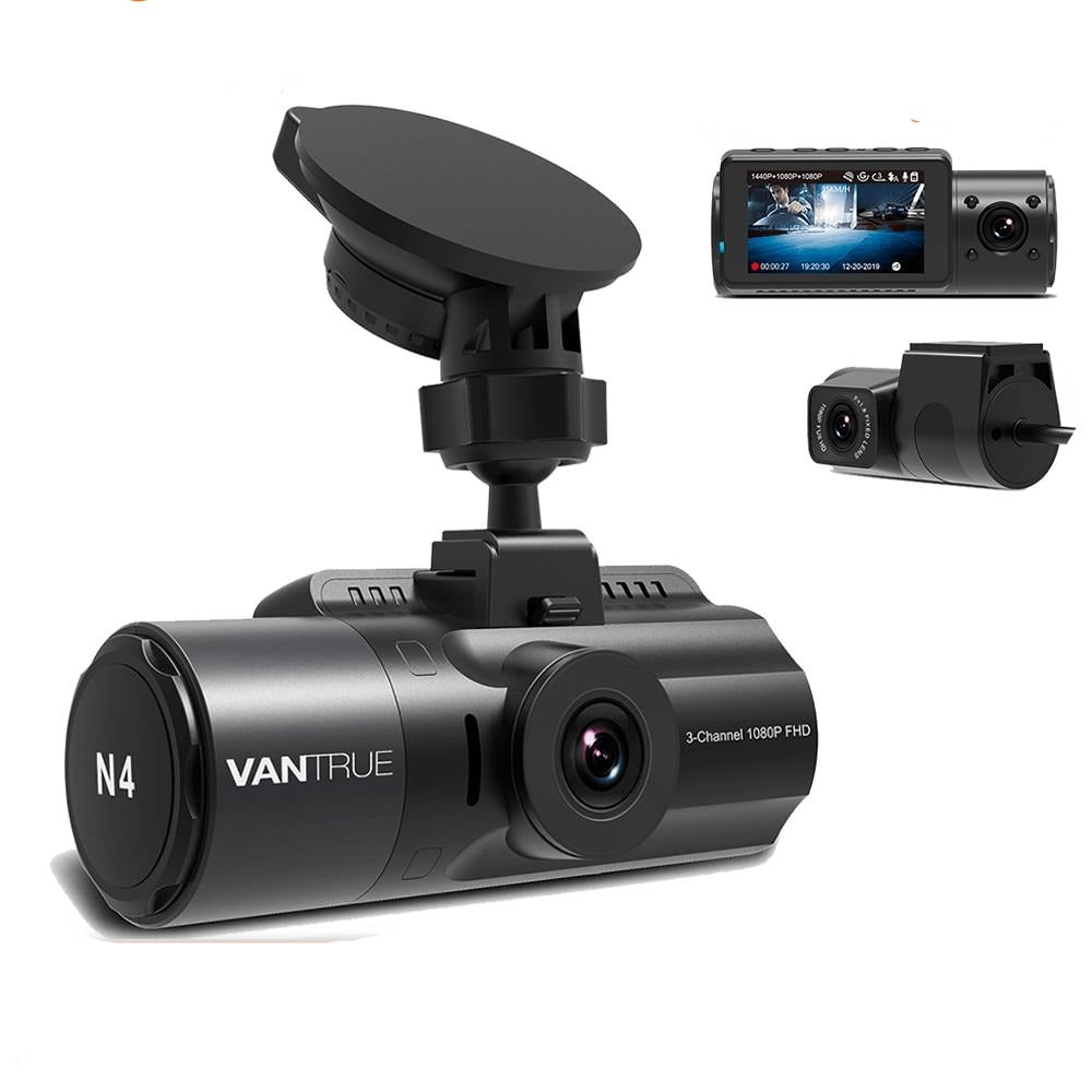 4K Car Video Recorder 3 in 1 GPS DVR Dashcam Rear View Camera