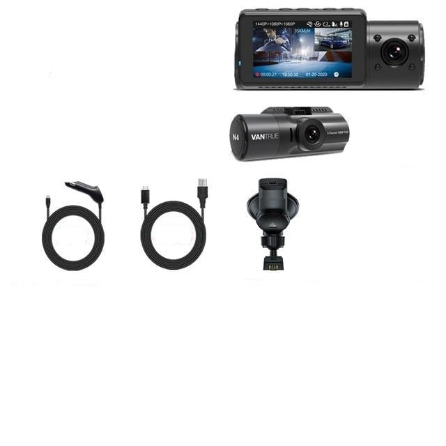 4K Car Video Recorder 3 in 1 GPS DVR Dashcam Rear View Camera