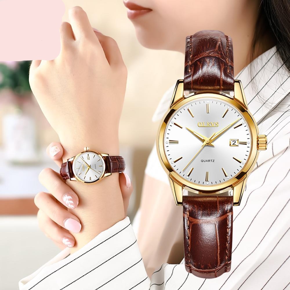 Quartz Waterproof Leather Strap Fashion Women Watch