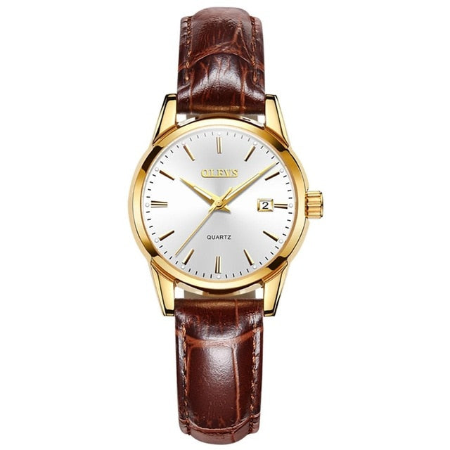 Quartz Waterproof Leather Strap Fashion Women Watch