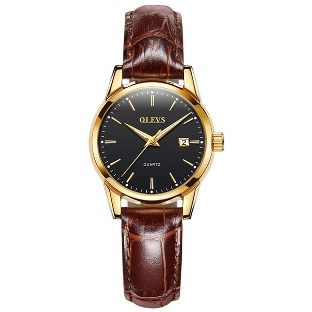 Quartz Waterproof Leather Strap Fashion Women Watch