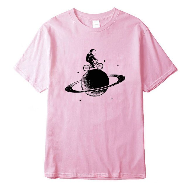 cotton short sleeve funny space design Men t shirt