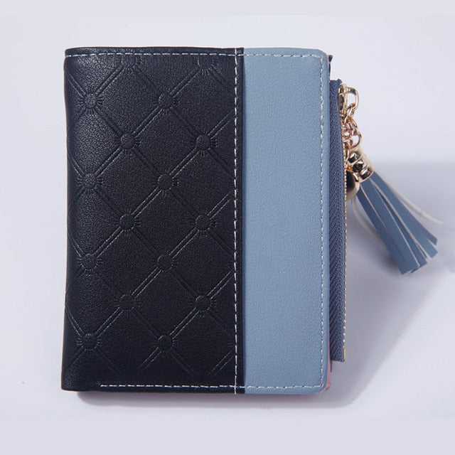 Women Short Leather Purse Card Holder Ultra-thin Zipper Wallet Female Zipper Purse