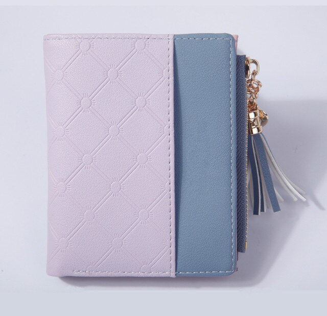 Women Short Leather Purse Card Holder Ultra-thin Zipper Wallet Female Zipper Purse