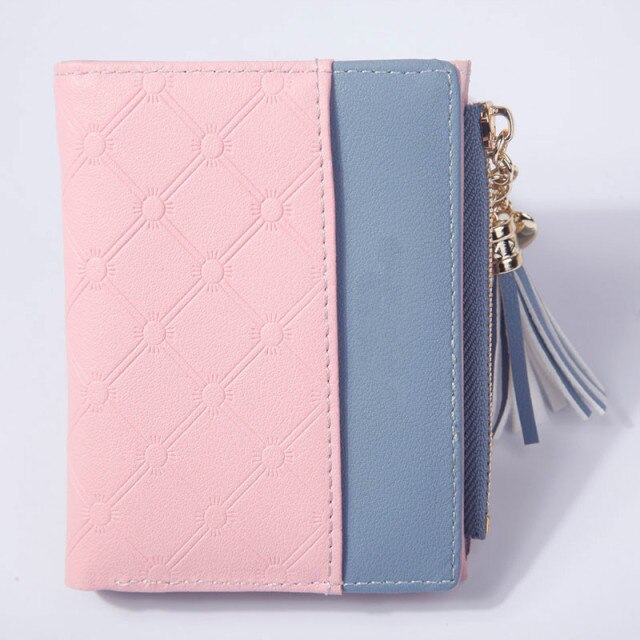 Women Short Leather Purse Card Holder Ultra-thin Zipper Wallet Female Zipper Purse