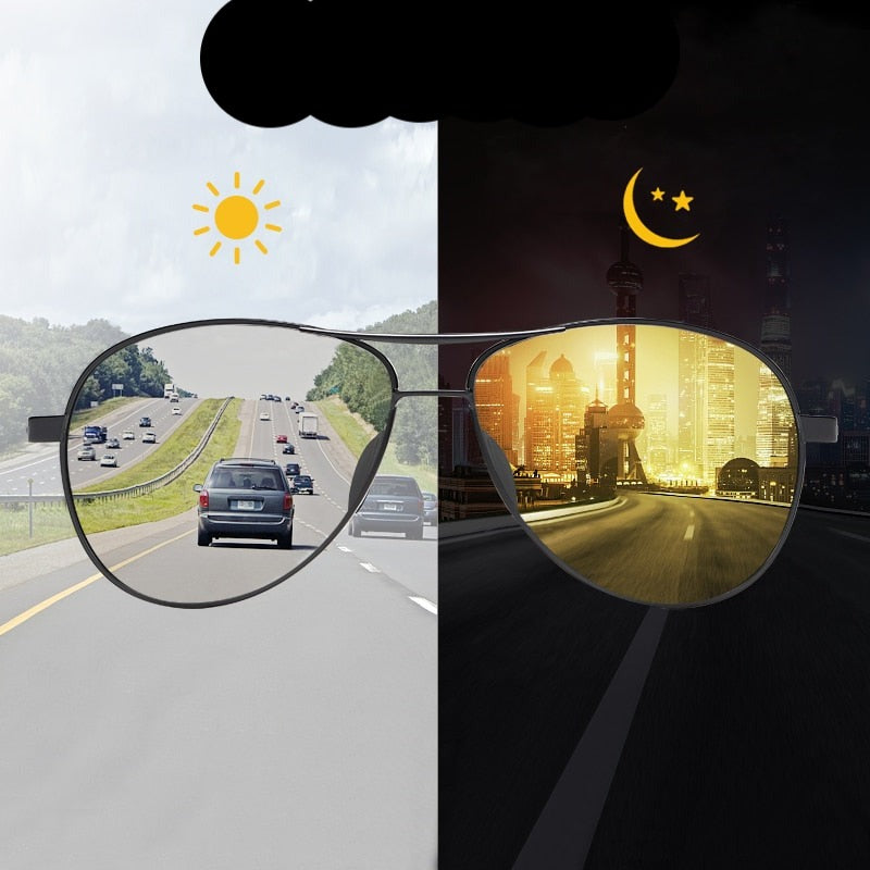 Aviation Sunglasses For Men Fashion Polarized Photochromic Eyewear