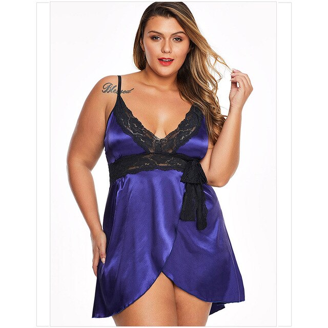 Ladies Sleeveless Nighties V-neck Nightgown Women Plus Size Nightdress