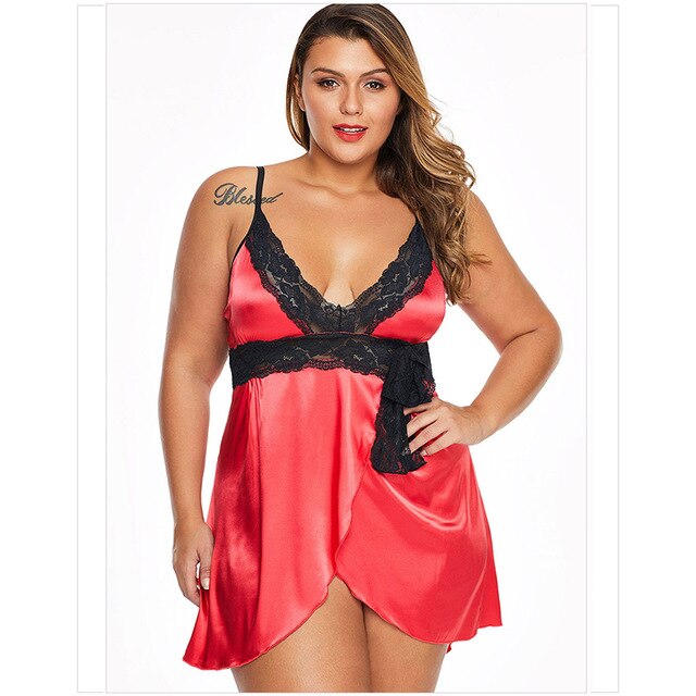 Ladies Sleeveless Nighties V-neck Nightgown Women Plus Size Nightdress