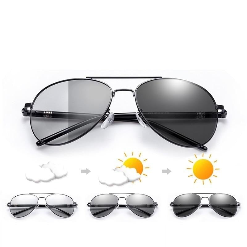 Photochromic Men Driving Pilot Polarized Sunglasses
