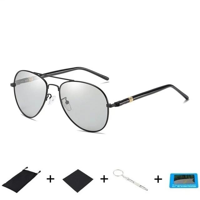 Photochromic Men Driving Pilot Polarized Sunglasses