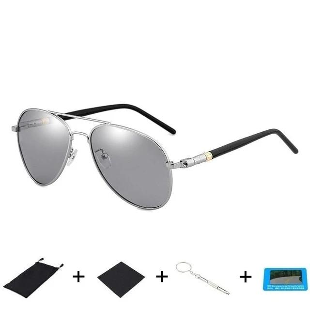 Photochromic Men Driving Pilot Polarized Sunglasses