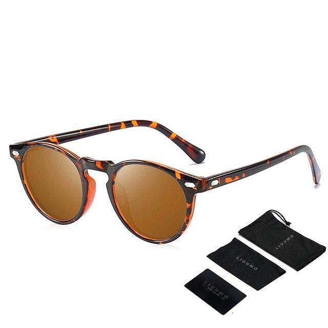 Round Sunglasses For Women Classic Ultralight Polarized Driving Glasses