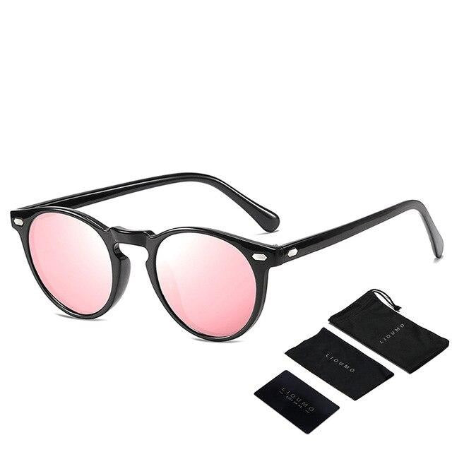 Round Sunglasses For Women Classic Ultralight Polarized Driving Glasses