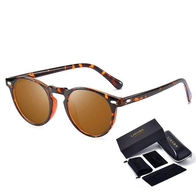 Round Sunglasses For Women Classic Ultralight Polarized Driving Glasses