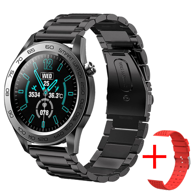 Men GPS Track Recording Sport Fitness Tracker Full Touch Temperature Monitor Smart watch