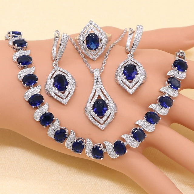 Jewelery Set For Women Necklace Pendant Earrings Ring Bracelet set