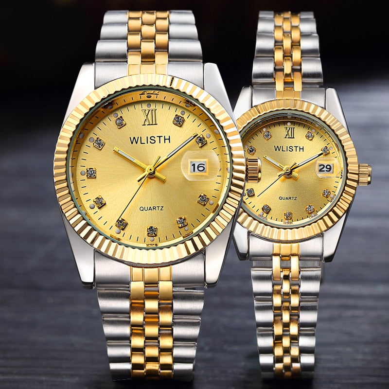 Women men Diamond water resistant Watch