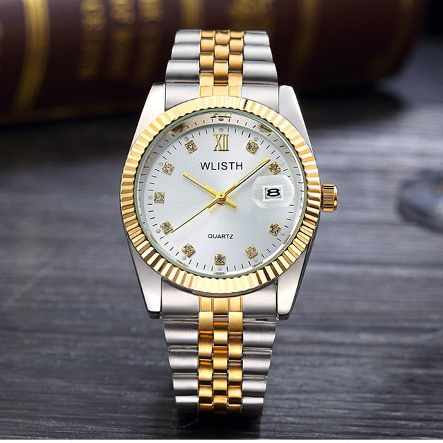 Women men Diamond water resistant Watch