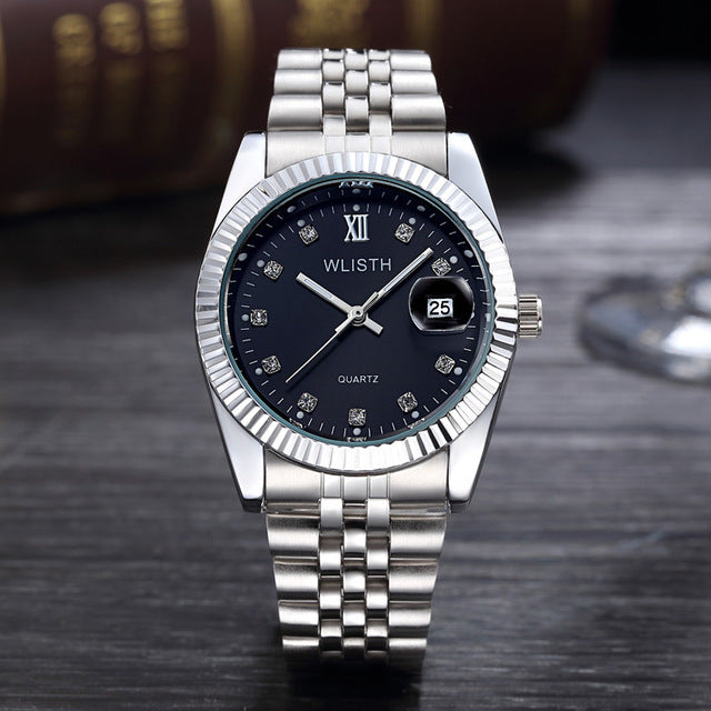 Women men Diamond water resistant Watch
