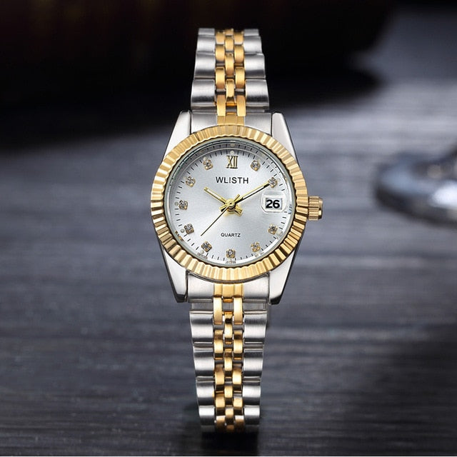 Women men Diamond water resistant Watch