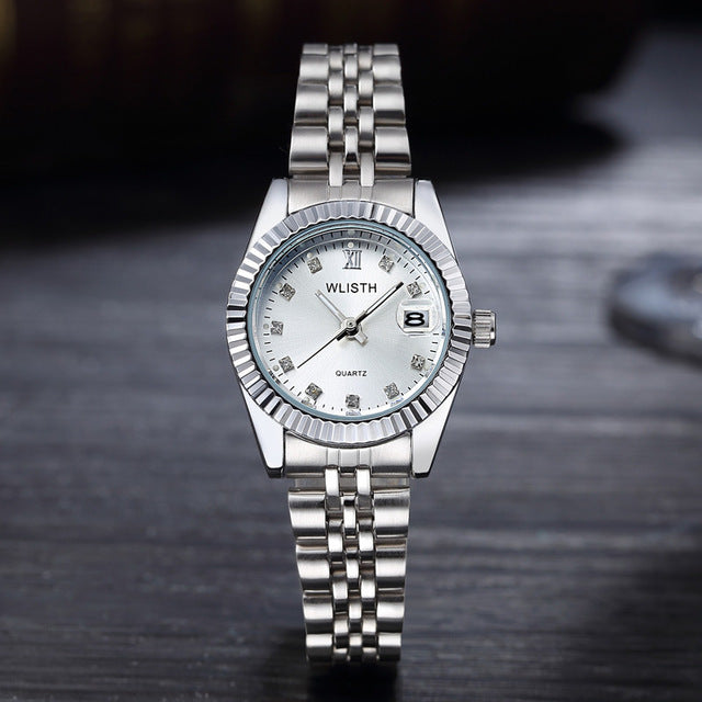 Women men Diamond water resistant Watch