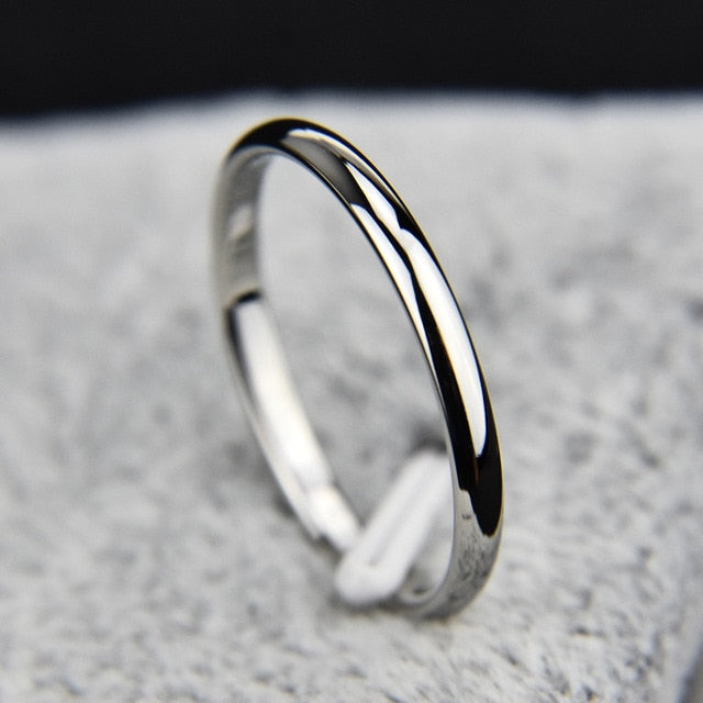 Anti-allergy Smooth Couples Rings for Man or Woman