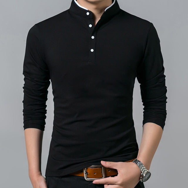 Liseaven Cotton Full Sleeve Solid Color T-shirts for men