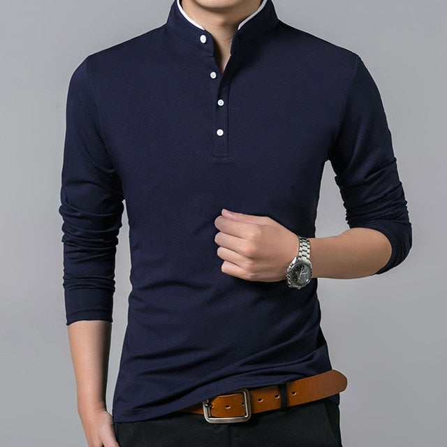 Liseaven Cotton Full Sleeve Solid Color T-shirts for men