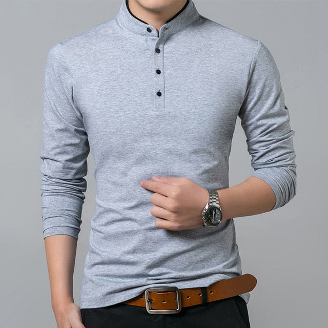 Liseaven Cotton Full Sleeve Solid Color T-shirts for men