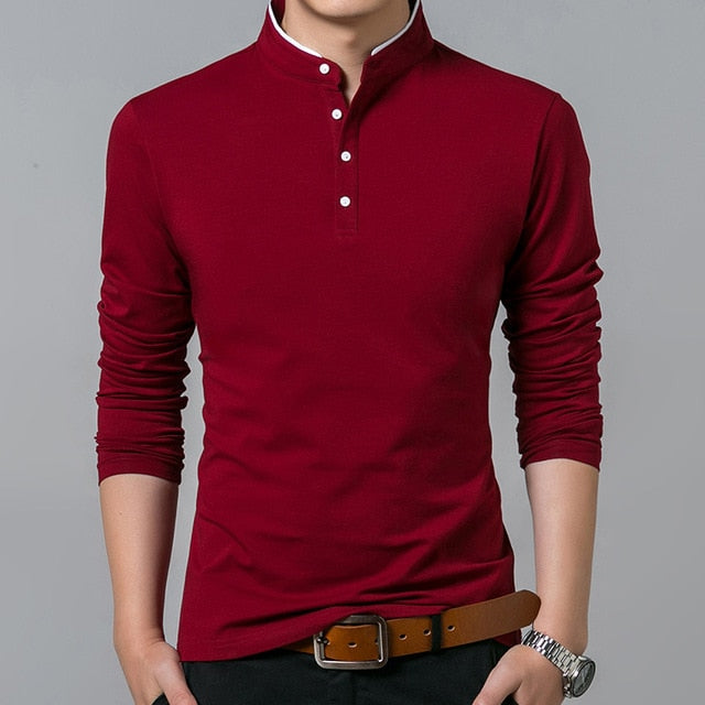 Liseaven Cotton Full Sleeve Solid Color T-shirts for men