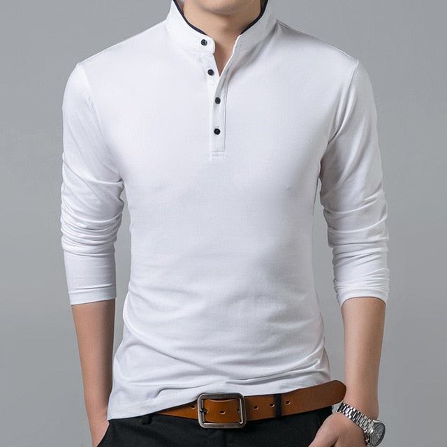 Liseaven Cotton Full Sleeve Solid Color T-shirts for men