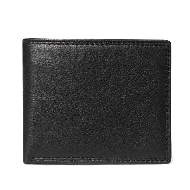 Cow Leather Men Wallets with Coin Pocket Vintage Male Purse