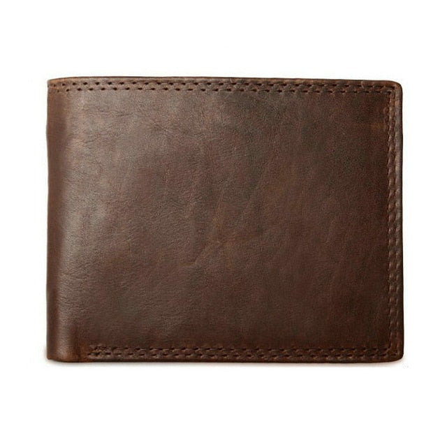 Cow Leather Men Wallets with Coin Pocket Vintage Male Purse